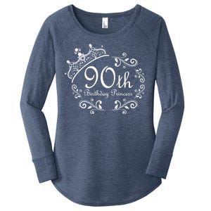 90th Birthday Princess Women's Perfect Tri Tunic Long Sleeve Shirt