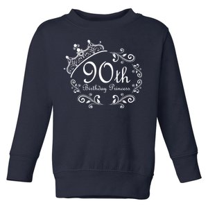 90th Birthday Princess Toddler Sweatshirt