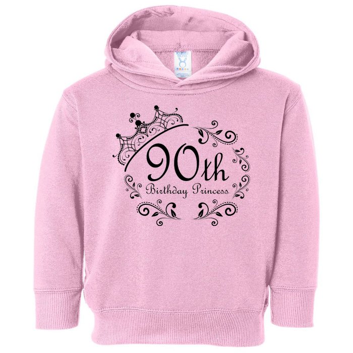 90th Birthday Princess Toddler Hoodie