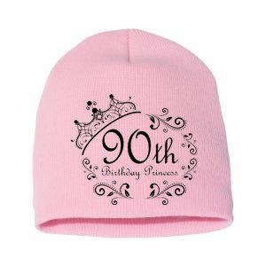 90th Birthday Princess Short Acrylic Beanie