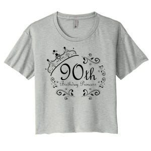 90th Birthday Princess Women's Crop Top Tee