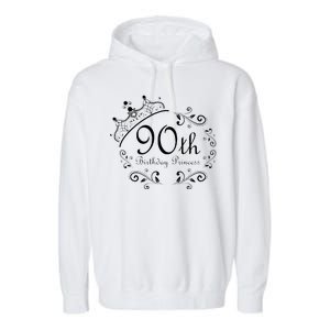 90th Birthday Princess Garment-Dyed Fleece Hoodie