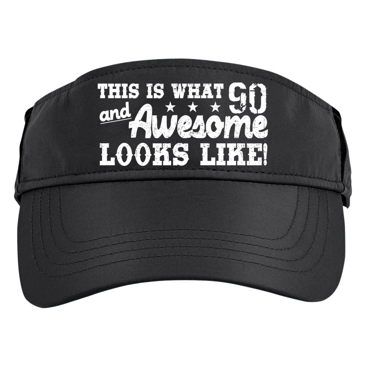 90th Birthday This Is What Awesome Looks Like  Adult Drive Performance Visor