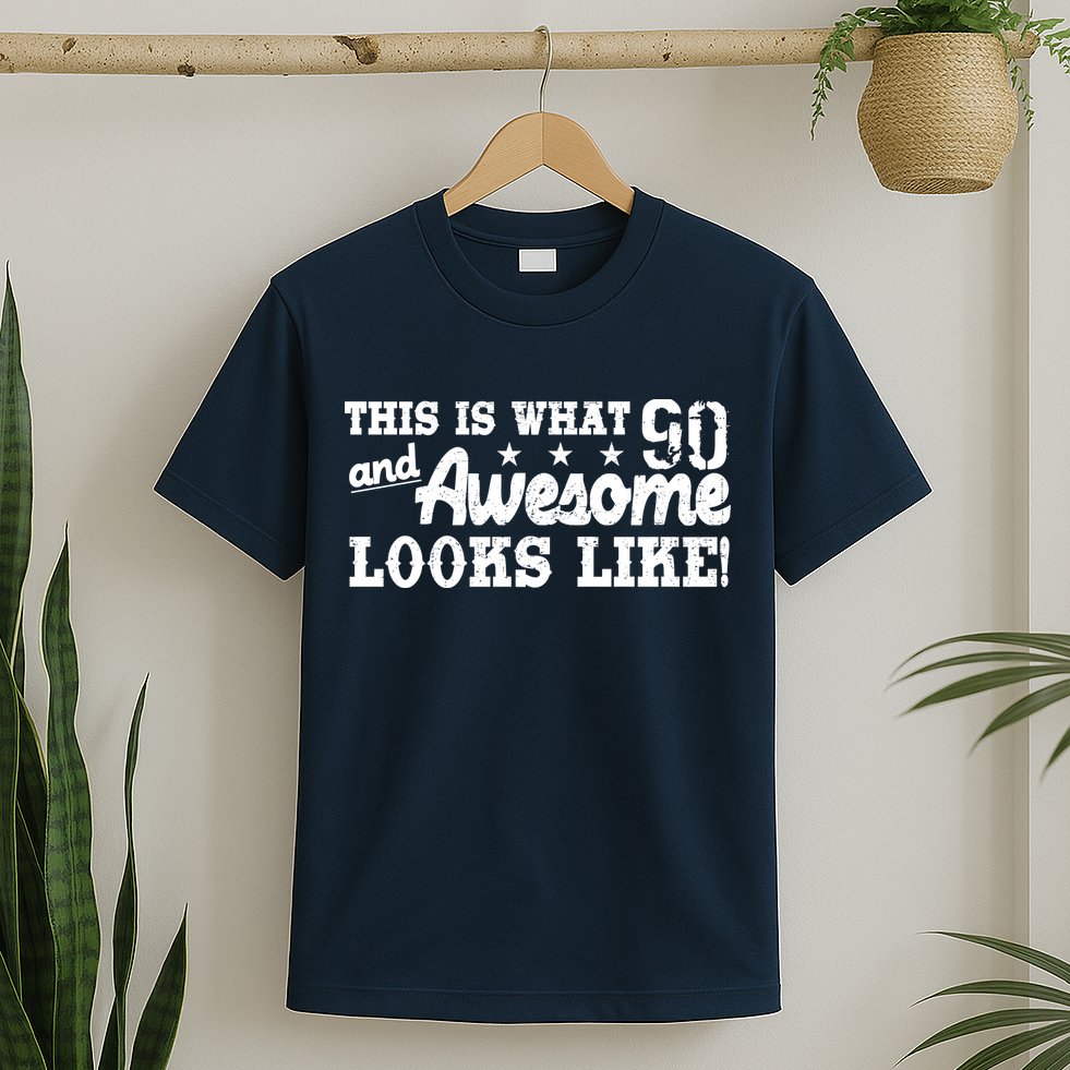 90th Birthday This Is What Awesome Looks Like  T-Shirt