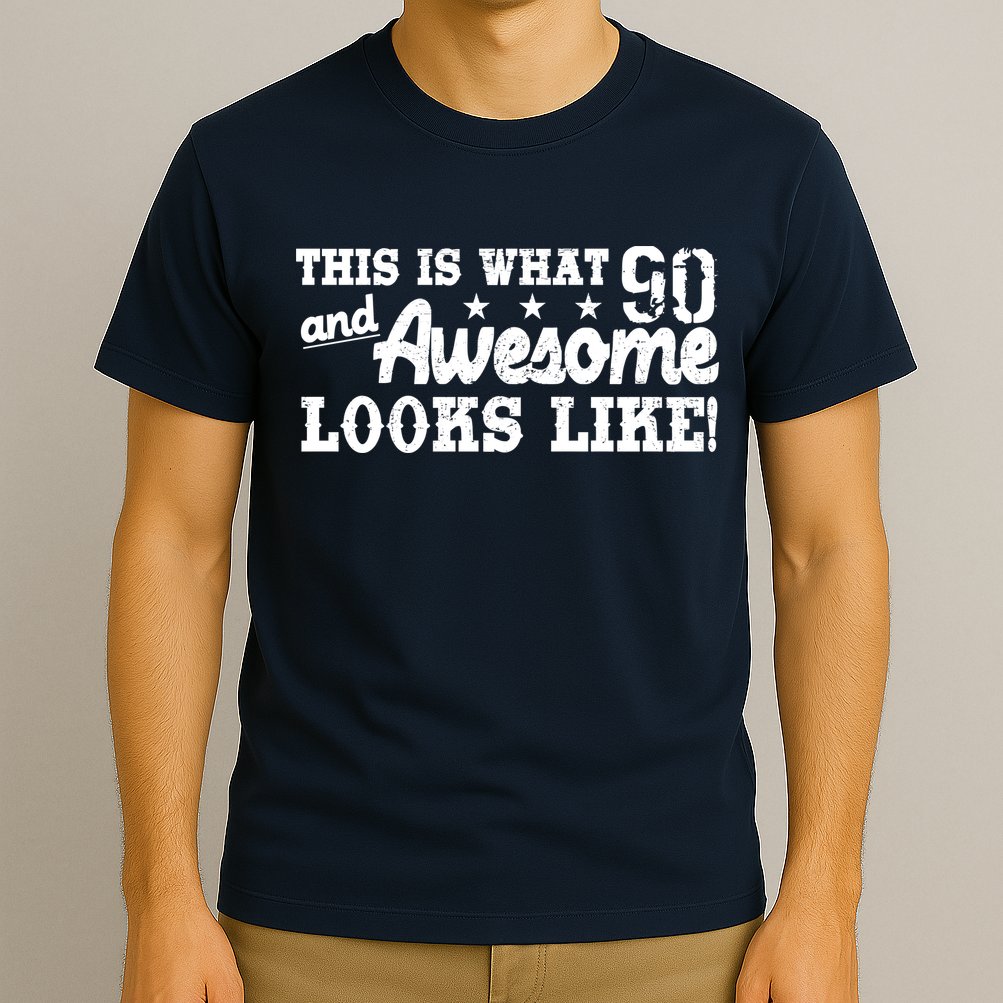 90th Birthday This Is What Awesome Looks Like  T-Shirt