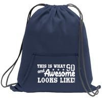 90th Birthday This Is What Awesome Looks Like  Sweatshirt Cinch Pack Bag