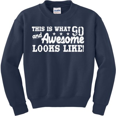 90th Birthday This Is What Awesome Looks Like  Kids Sweatshirt