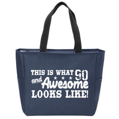 90th Birthday This Is What Awesome Looks Like  Zip Tote Bag