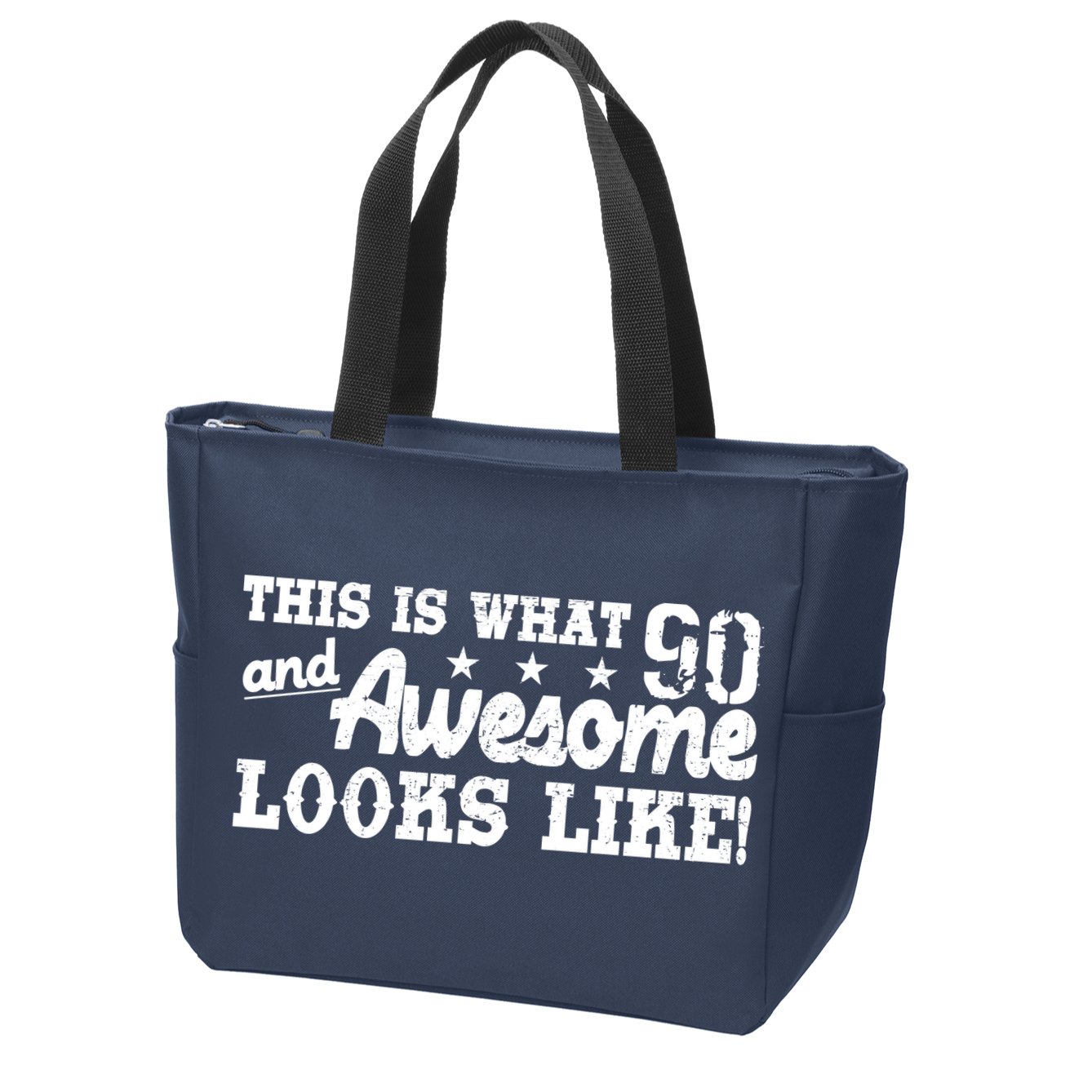 90th Birthday This Is What Awesome Looks Like  Zip Tote Bag