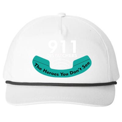 911 Dispatcher The Heroes You Don't See Snapback Five-Panel Rope Hat