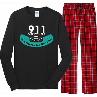 911 Dispatcher The Heroes You Don't See Long Sleeve Pajama Set