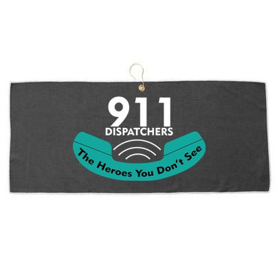 911 Dispatcher The Heroes You Don't See Large Microfiber Waffle Golf Towel