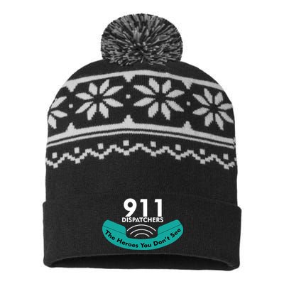 911 Dispatcher The Heroes You Don't See USA-Made Snowflake Beanie