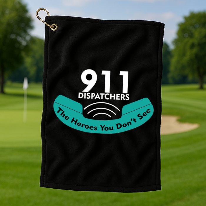 911 Dispatcher The Heroes You Don't See Golf Towel