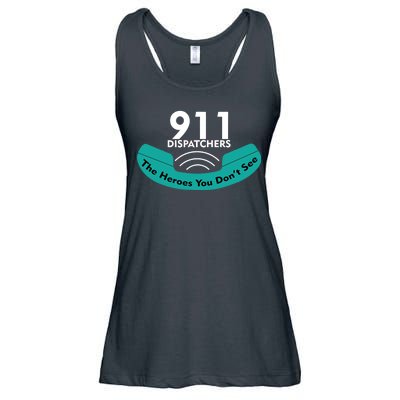 911 Dispatcher The Heroes You Don't See Ladies Essential Flowy Tank