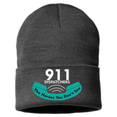 911 Dispatcher The Heroes You Don't See Sustainable Knit Beanie