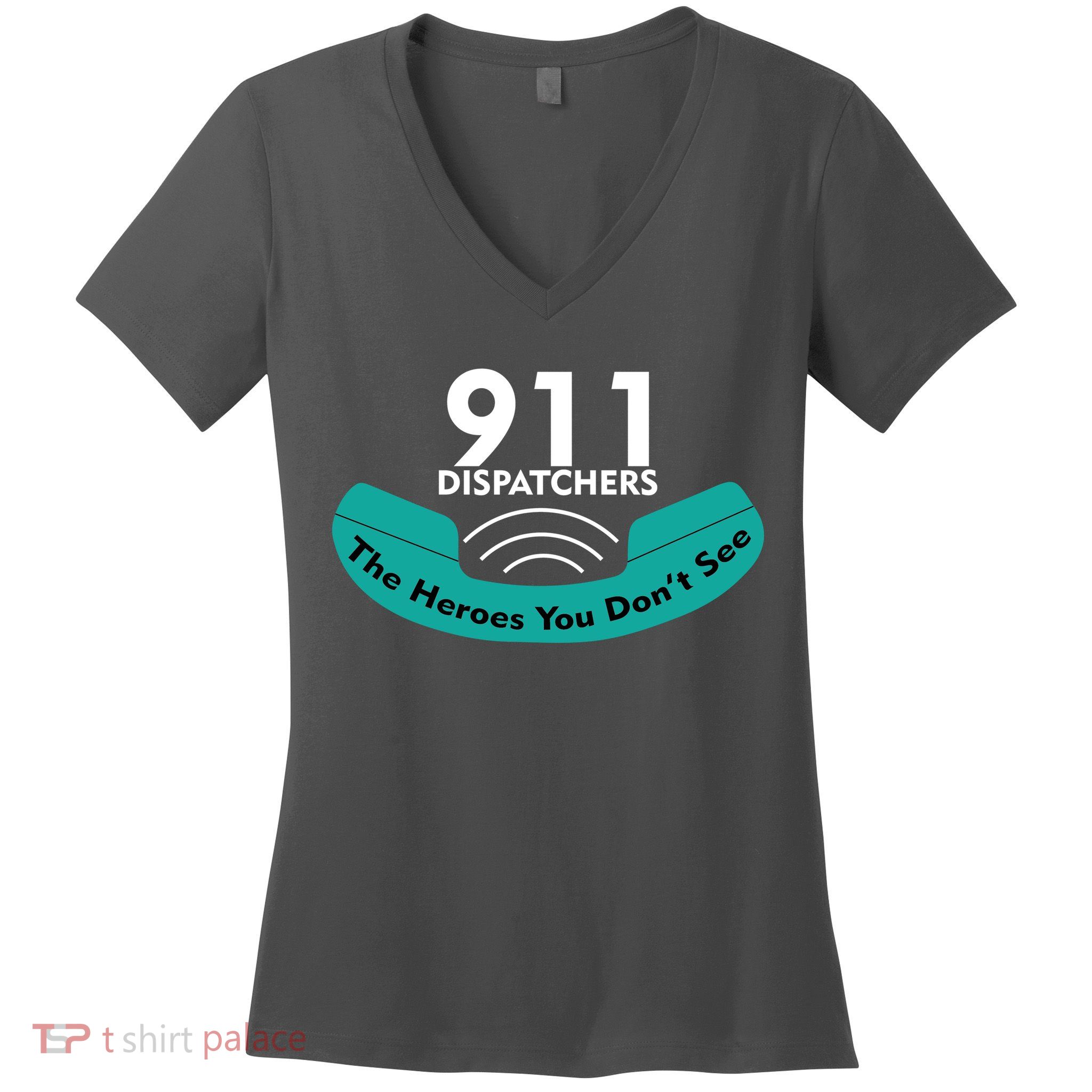 911 Dispatcher The Heroes You Don't See Women's V-Neck T-Shirt