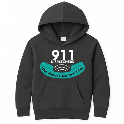 911 Dispatcher The Heroes You Don't See Kids Hoodie