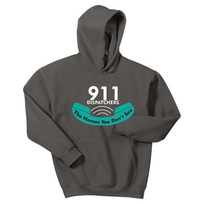 911 Dispatcher The Heroes You Don't See Kids Hoodie