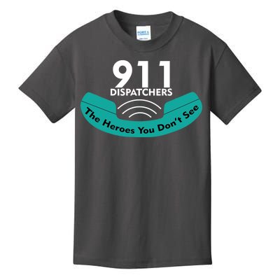 911 Dispatcher The Heroes You Don't See Kids T-Shirt