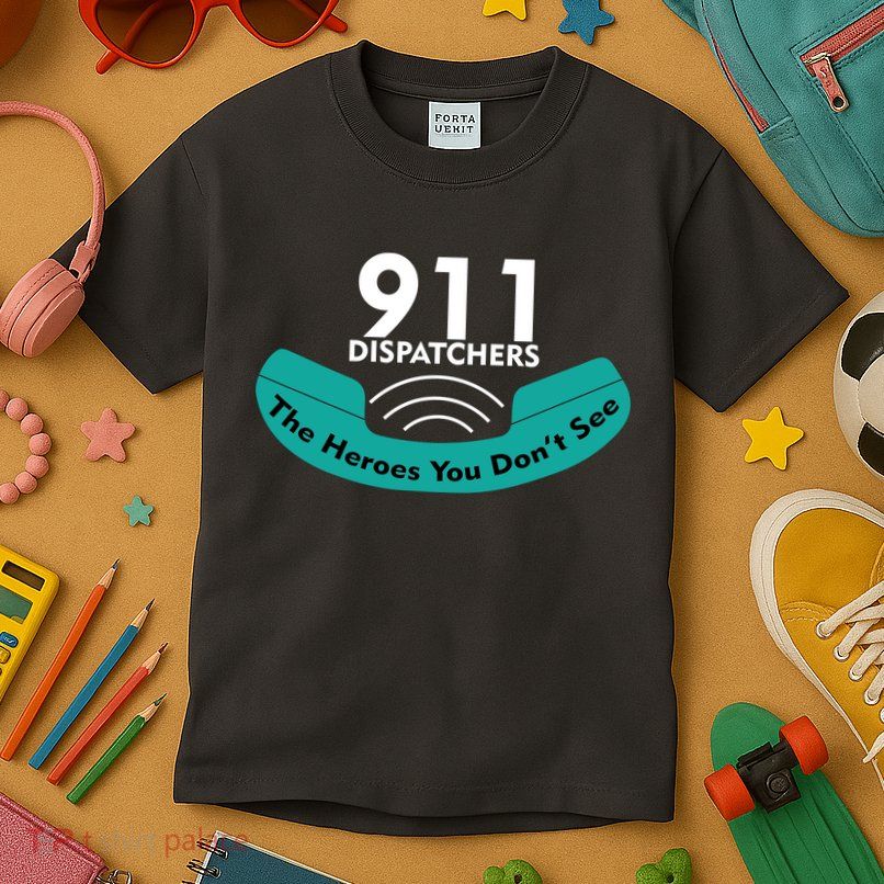 911 Dispatcher The Heroes You Don't See Kids T-Shirt