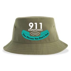 911 Dispatcher The Heroes You Don't See Sustainable Bucket Hat