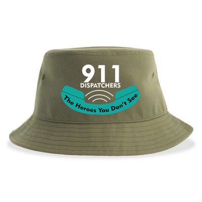 911 Dispatcher The Heroes You Don't See Sustainable Bucket Hat