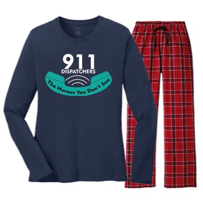 911 Dispatcher The Heroes You Don't See Women's Long Sleeve Flannel Pajama Set 