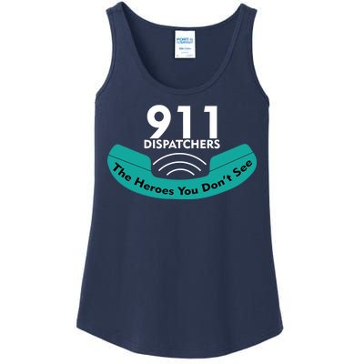 911 Dispatcher The Heroes You Don't See Ladies Essential Tank