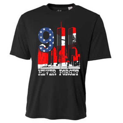 9/ 11 Never Forget Patriot Day Cooling Performance Crew T-Shirt