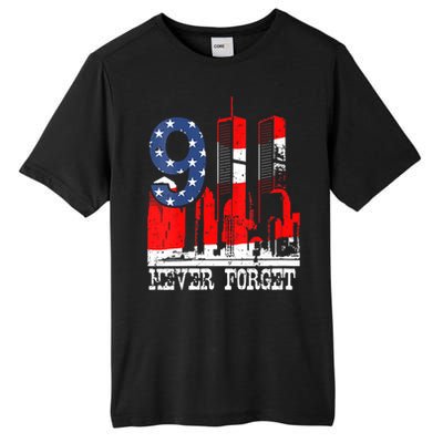 9/ 11 Never Forget Patriot Day Tall Fusion ChromaSoft Performance T-Shirt