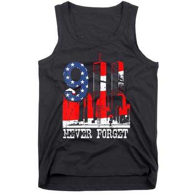 9/ 11 Never Forget Patriot Day Tank Top