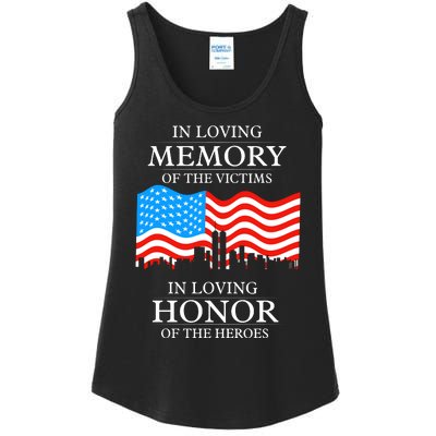 9 11 Never Forget, In Loving Memories Of Heros, Memorial Day Ladies Essential Tank