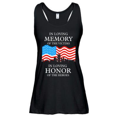 9 11 Never Forget, In Loving Memories Of Heros, Memorial Day Ladies Essential Flowy Tank