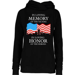 9 11 Never Forget, In Loving Memories Of Heros, Memorial Day Womens Funnel Neck Pullover Hood