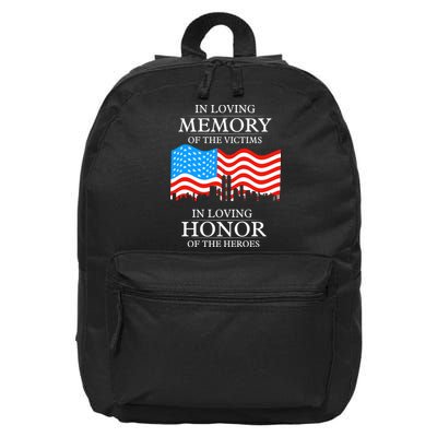 9 11 Never Forget, In Loving Memories Of Heros, Memorial Day 16 in Basic Backpack