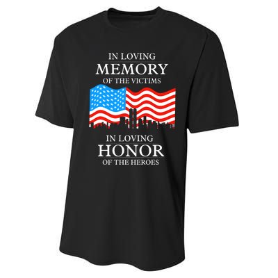 9 11 Never Forget, In Loving Memories Of Heros, Memorial Day Performance Sprint T-Shirt