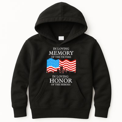 9 11 Never Forget, In Loving Memories Of Heros, Memorial Day Kids Hoodie