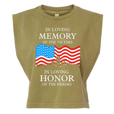 9 11 Never Forget, In Loving Memories Of Heros, Memorial Day Garment-Dyed Women's Muscle Tee