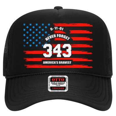 9 11 Never Forget, Firefighter 343 America Bravest Trucker Hat