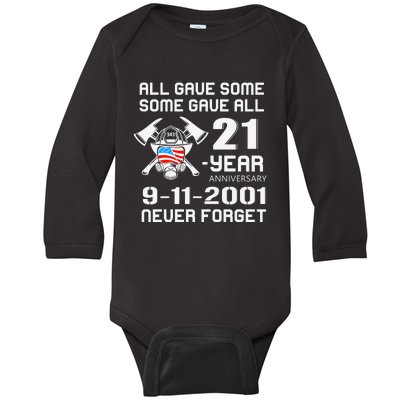 9 11 Never Forget, Firefighter 343 America Bravest, 911 Memorial September Baby Long Sleeve Bodysuit