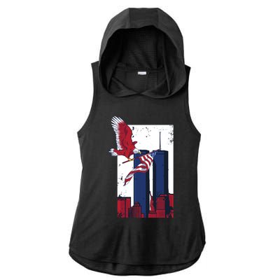 9 11 Never Forget TShirt9 11 Memorial Ladies PosiCharge Tri-Blend Wicking Draft Hoodie Tank