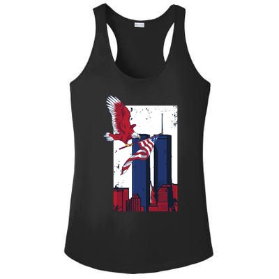 9 11 Never Forget TShirt9 11 Memorial Ladies PosiCharge Competitor Racerback Tank