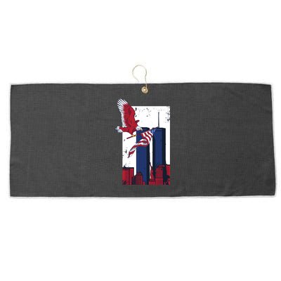 9 11 Never Forget TShirt9 11 Memorial Large Microfiber Waffle Golf Towel