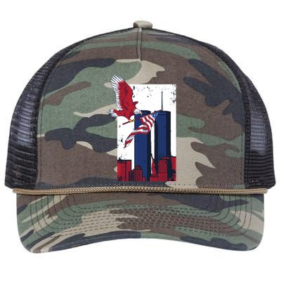 9 11 Never Forget TShirt9 11 Memorial Retro Rope Trucker Hat Cap