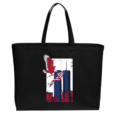 9 11 Never Forget TShirt9 11 Memorial Cotton Canvas Jumbo Tote