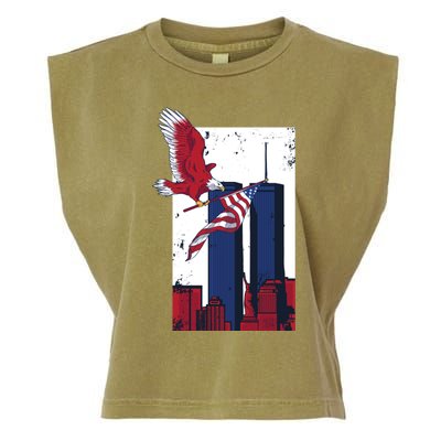 9 11 Never Forget TShirt9 11 Memorial Garment-Dyed Women's Muscle Tee