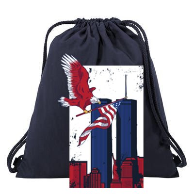 9 11 Never Forget TShirt9 11 Memorial Drawstring Bag