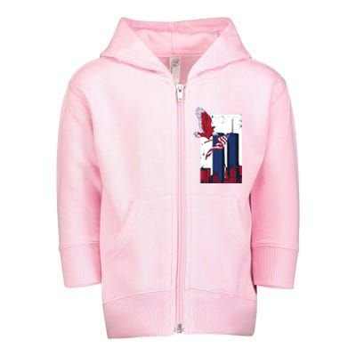 9 11 Never Forget TShirt9 11 Memorial Toddler Zip Fleece Hoodie