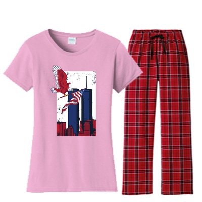 9 11 Never Forget TShirt9 11 Memorial Women's Flannel Pajama Set